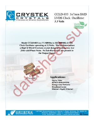 CCLD-033-50-100.000 datasheet  